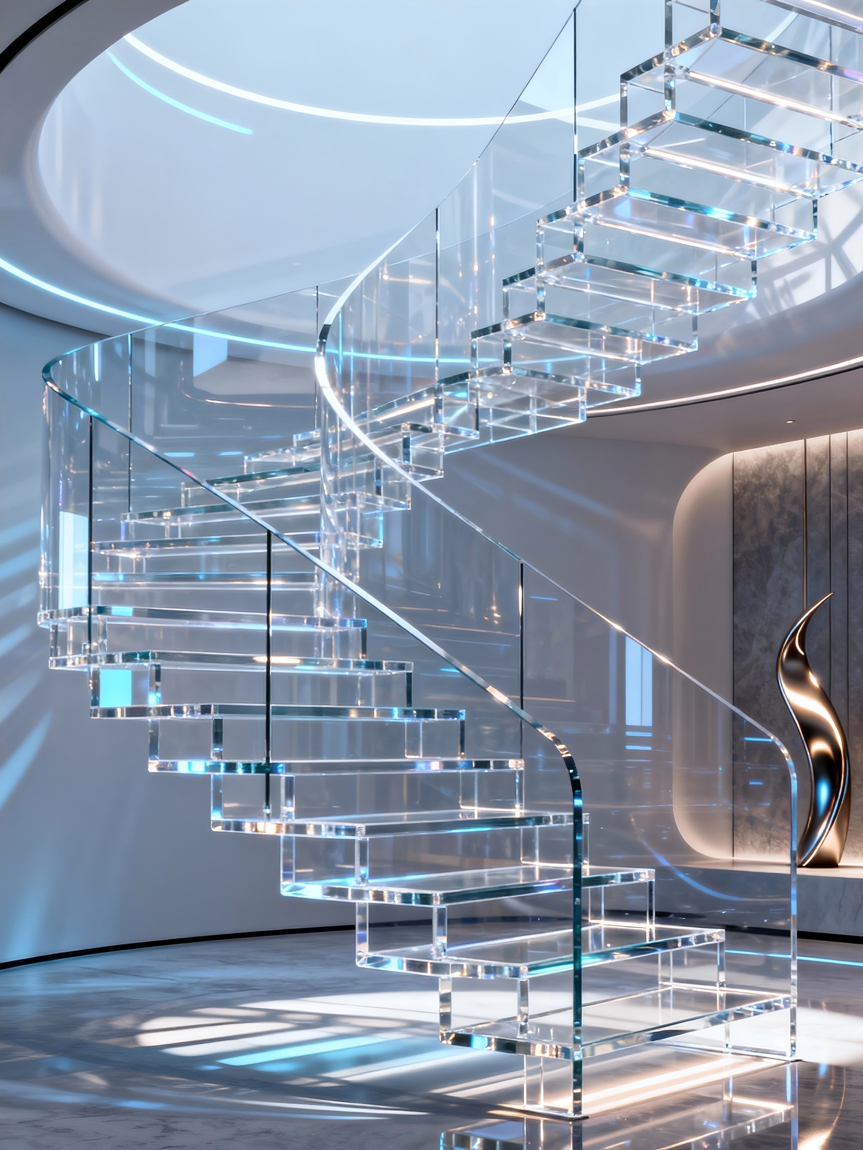 亚克力踏步与扶手