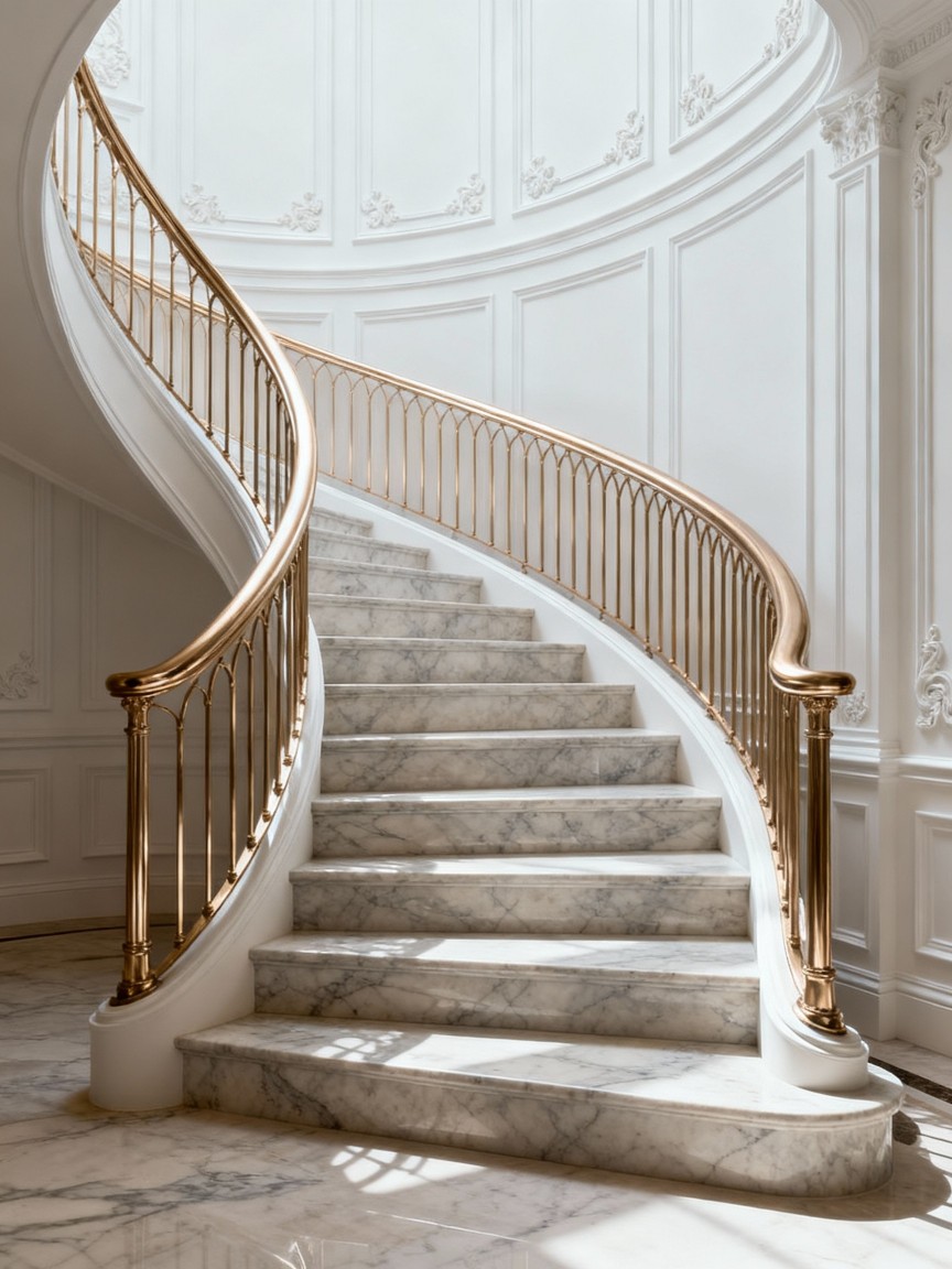 石材踏步与金属扶手