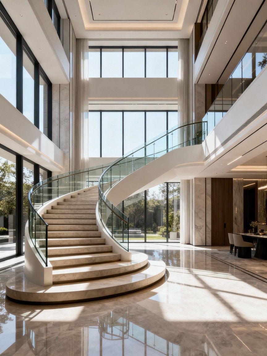 中庭挑空空间楼梯