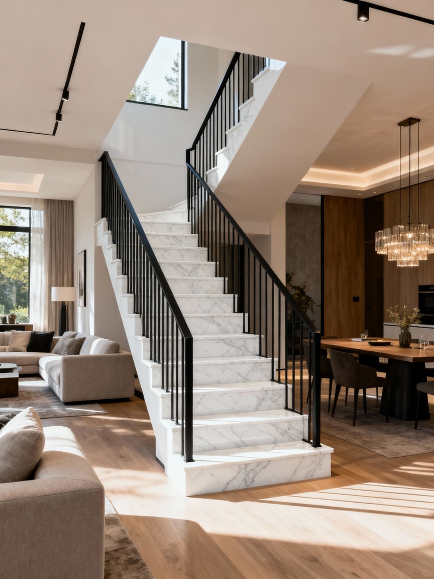 客餐厅一体空间楼梯