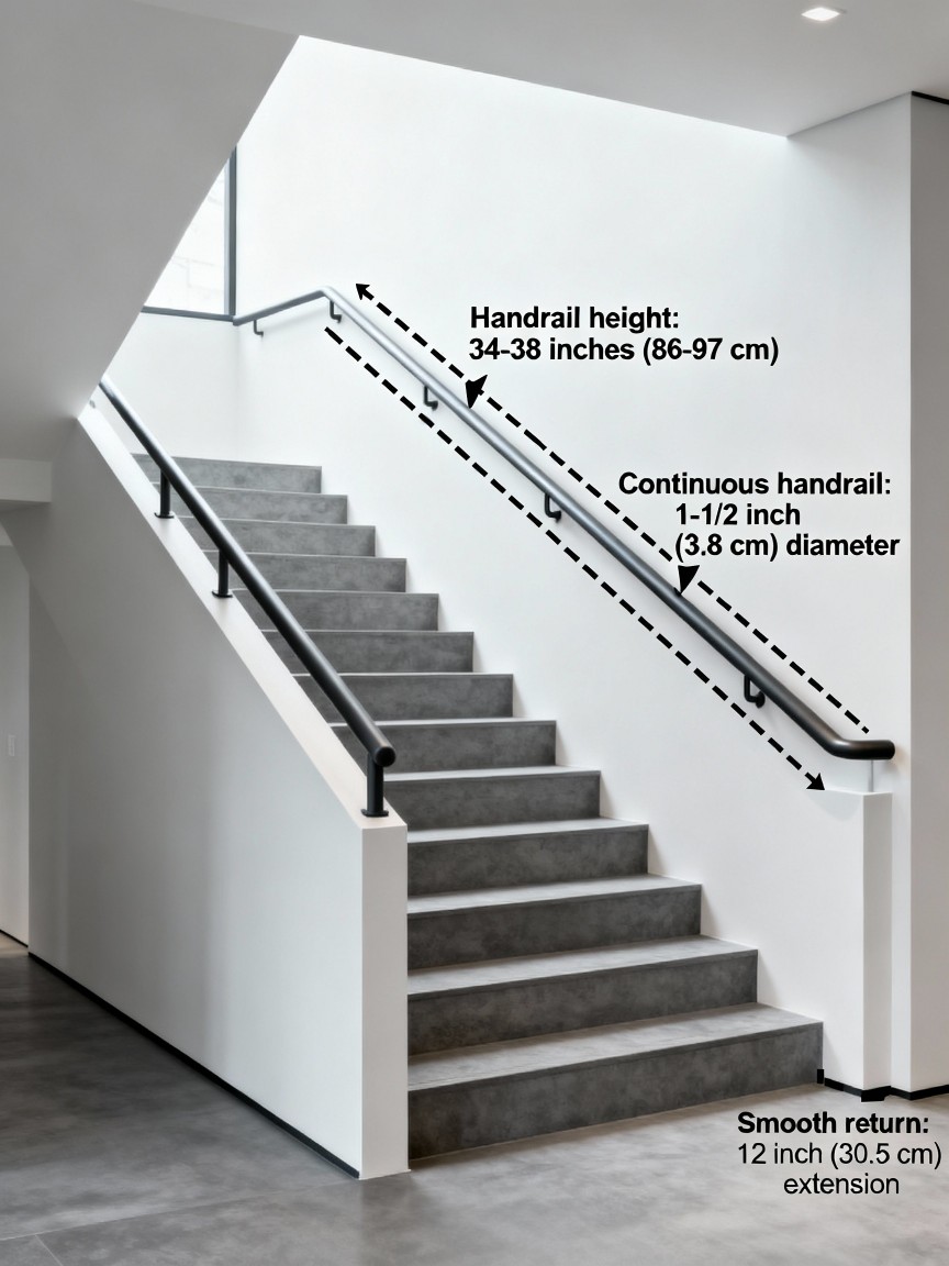 扶手高度与栏杆间距规范