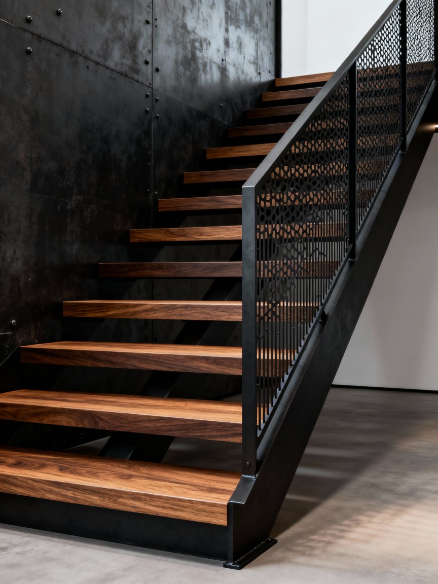 工业风格楼梯效果图（示意，可后续替换）