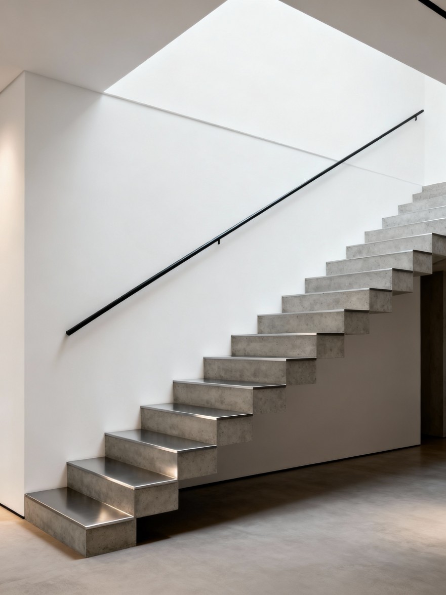 极简风格楼梯效果图